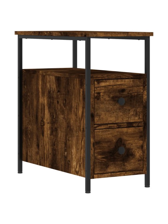 Noční stolky 2 ks kouřový dub 30 x 60 x 60 cm kompozitní dřevo