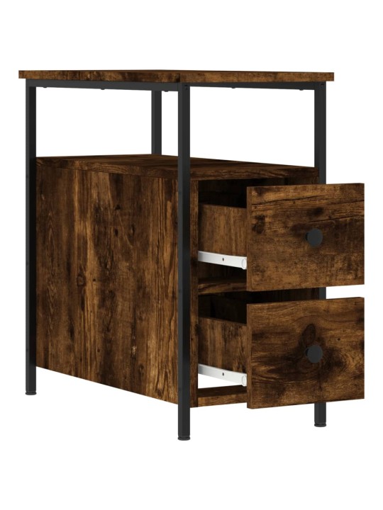 Noční stolky 2 ks kouřový dub 30 x 60 x 60 cm kompozitní dřevo