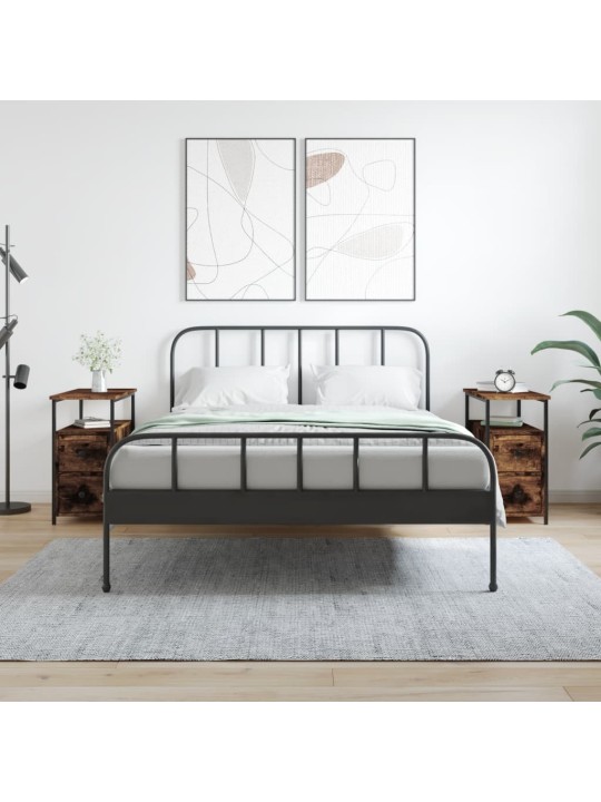 Noční stolky 2 ks kouřový dub 30 x 60 x 60 cm kompozitní dřevo