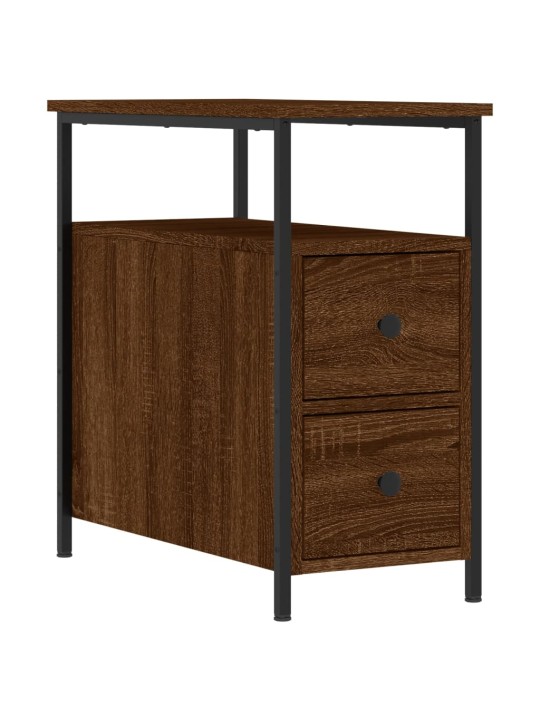 Noční stolky 2 ks hnědý dub 30 x 60 x 60 cm kompozitní dřevo