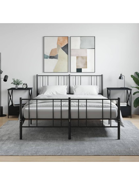 Noční stolky 2 ks černé 50 x 41 x 65 cm kompozitní dřevo
