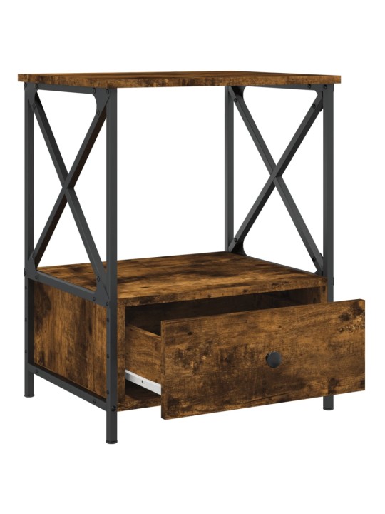 Noční stolky 2 ks kouřový dub 50 x 41 x 65 cm kompozitní dřevo