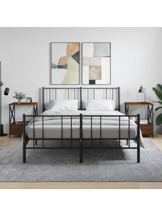 Noční stolky 2 ks hnědý dub 50 x 41 x 65 cm kompozitní dřevo