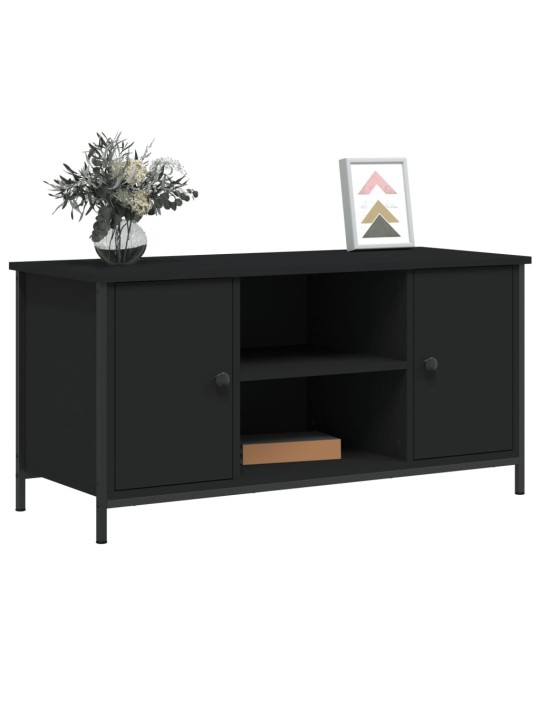 TV skříňka černá 100 x 40 x 50 cm kompozitní dřevo