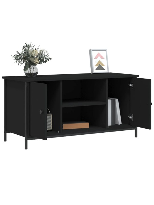 TV skříňka černá 100 x 40 x 50 cm kompozitní dřevo