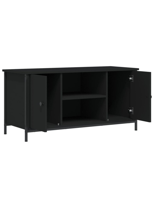 TV skříňka černá 100 x 40 x 50 cm kompozitní dřevo