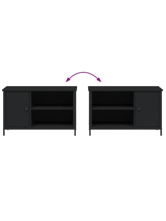 TV skříňka černá 80 x 40 x 50 cm kompozitní dřevo