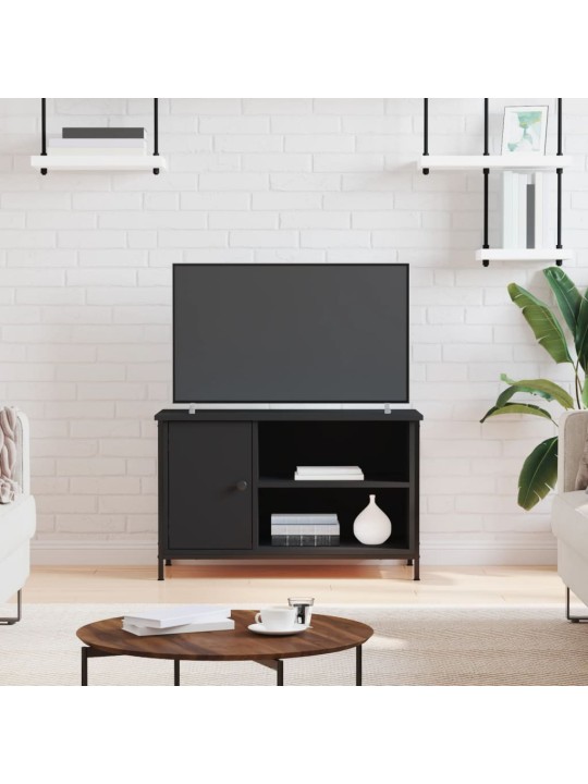 TV skříňka černá 80 x 40 x 50 cm kompozitní dřevo