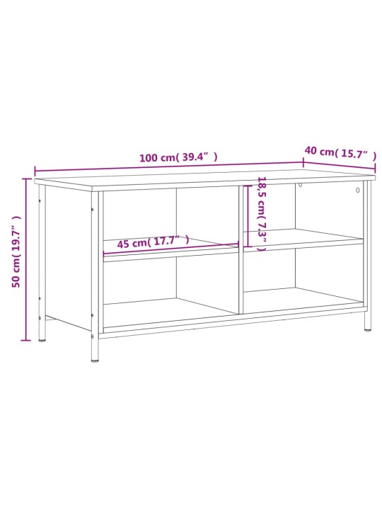 TV skříňka šedá sonoma 100 x 40 x 50 cm kompozitní dřevo