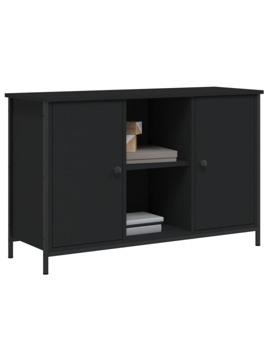 TV skříňka černá 100 x 35 x 65 cm kompozitní dřevo