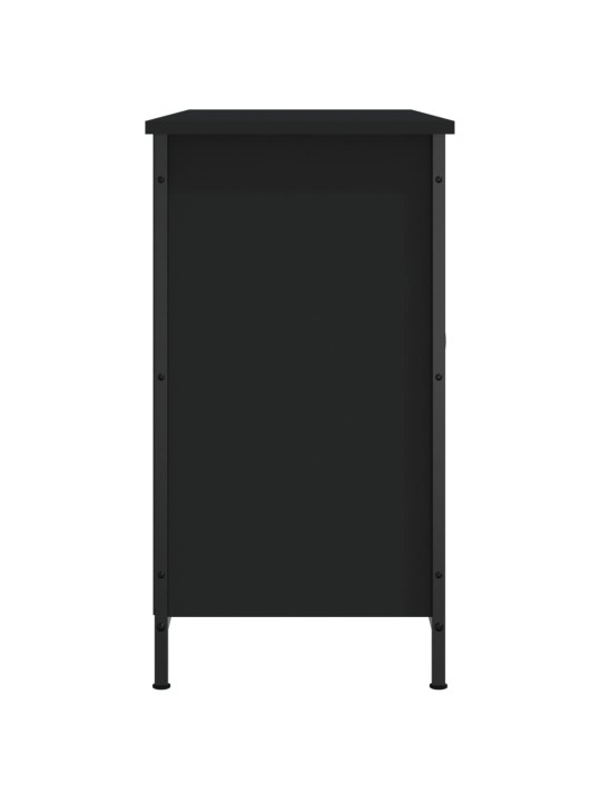 TV skříňka černá 100 x 35 x 65 cm kompozitní dřevo