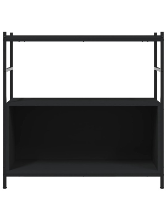 Knihovna černá 80 x 30 x 78,5 cm kompozitní dřevo a železo