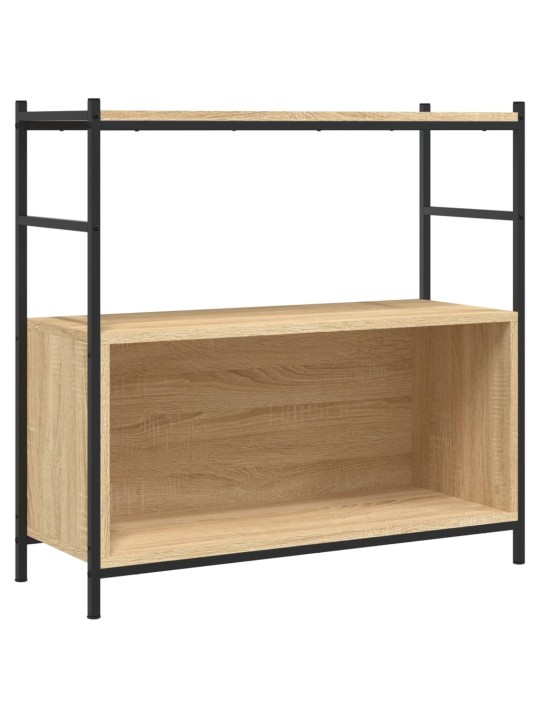 Knihovna dub sonoma 80 x 30 x 78,5 cm kompozitní dřevo a železo
