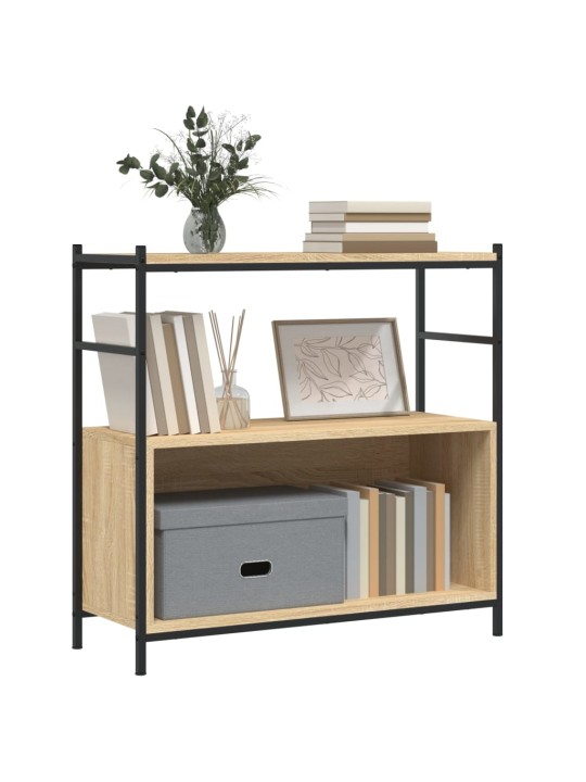 Knihovna dub sonoma 80 x 30 x 78,5 cm kompozitní dřevo a železo
