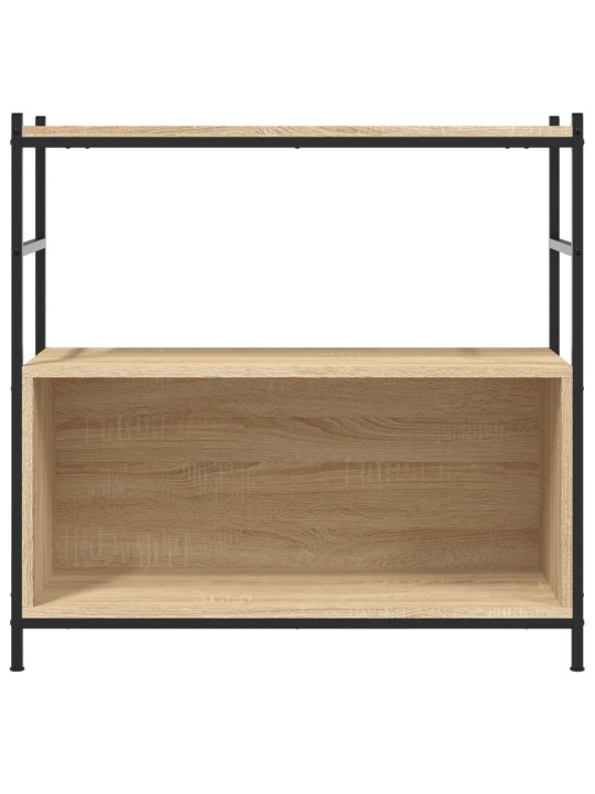 Knihovna dub sonoma 80 x 30 x 78,5 cm kompozitní dřevo a železo