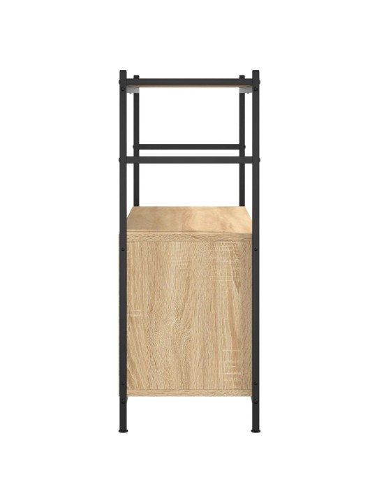 Knihovna dub sonoma 80 x 30 x 78,5 cm kompozitní dřevo a železo