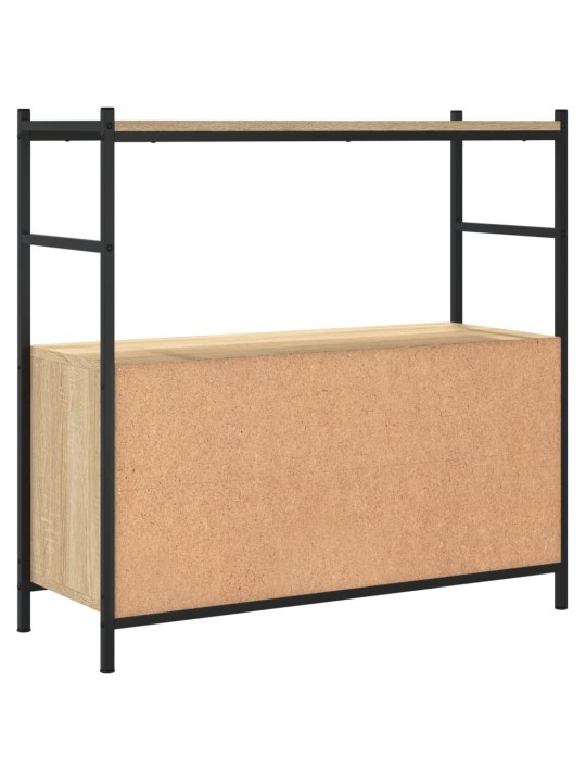 Knihovna dub sonoma 80 x 30 x 78,5 cm kompozitní dřevo a železo