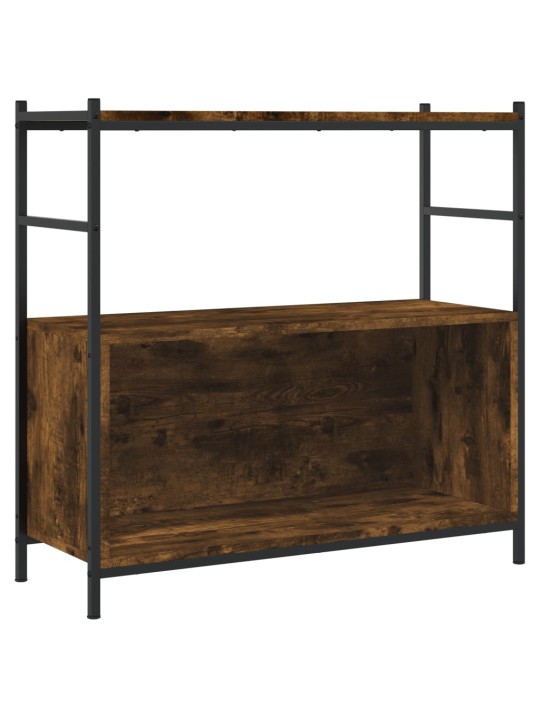 Knihovna kouřový dub 80x30x78,5 cm kompozitní dřevo a železo
