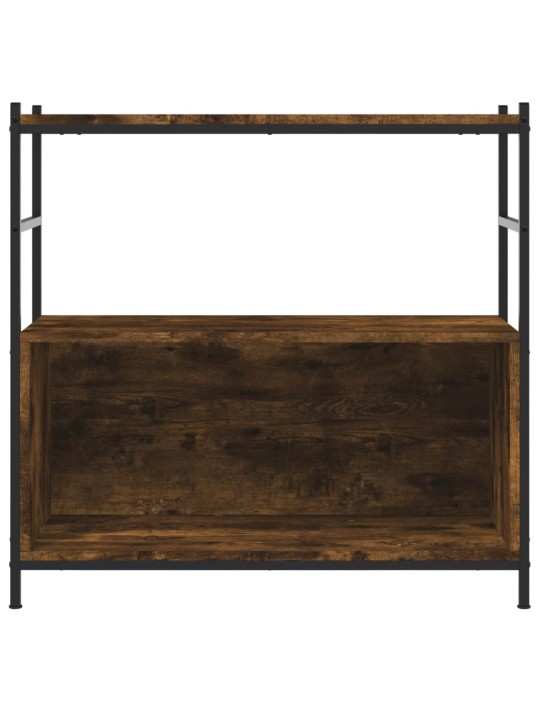 Knihovna kouřový dub 80x30x78,5 cm kompozitní dřevo a železo