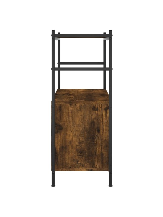 Knihovna kouřový dub 80x30x78,5 cm kompozitní dřevo a železo