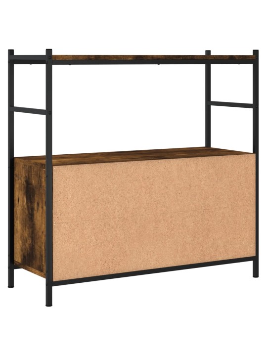 Knihovna kouřový dub 80x30x78,5 cm kompozitní dřevo a železo