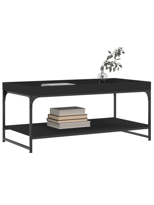 Konferenční stolek černý 100 x 49 x 45 cm kompozitní dřevo