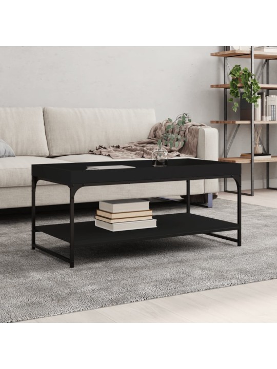 Konferenční stolek černý 100 x 49 x 45 cm kompozitní dřevo