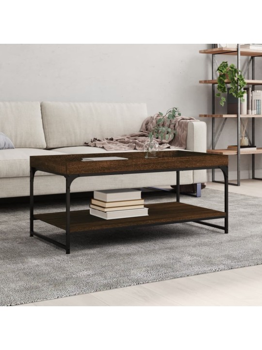 Konferenční stolek hnědý dub 100 x 49 x 45 cm kompozitní dřevo