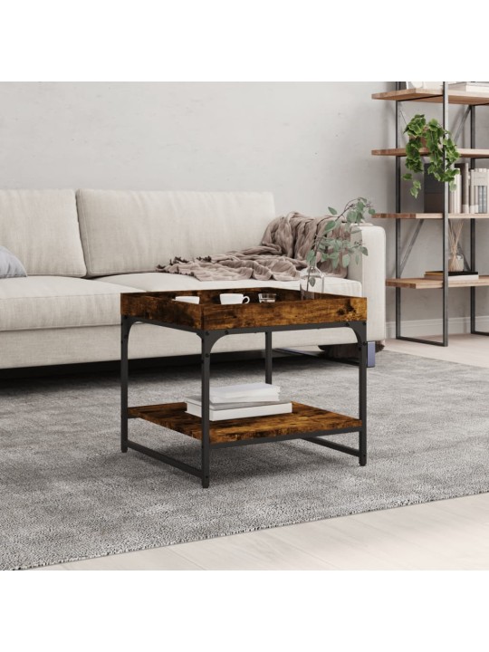 Konferenční stolek kouřový dub 49,5x49,5x45 cm kompozitní dřevo