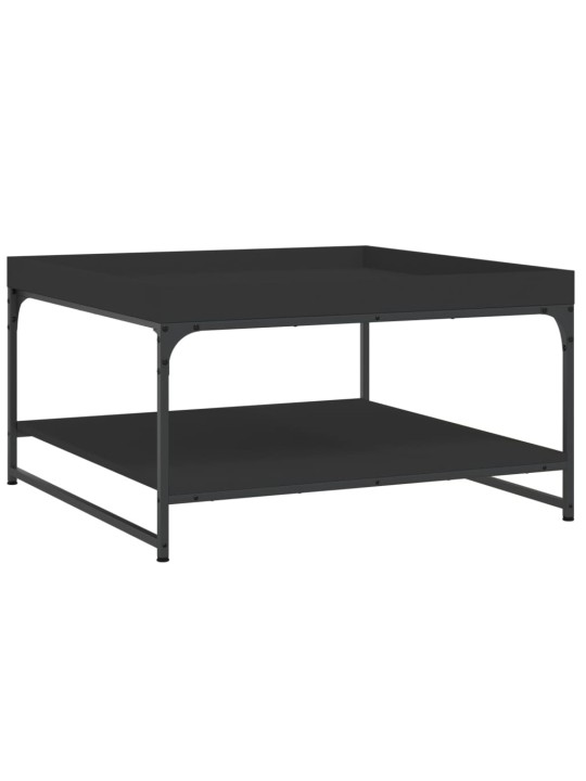 Konferenční stolek černý 80x80x45 cm kompozitní dřevo a železo