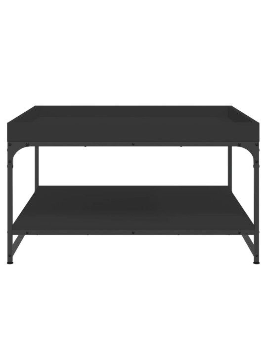 Konferenční stolek černý 80x80x45 cm kompozitní dřevo a železo