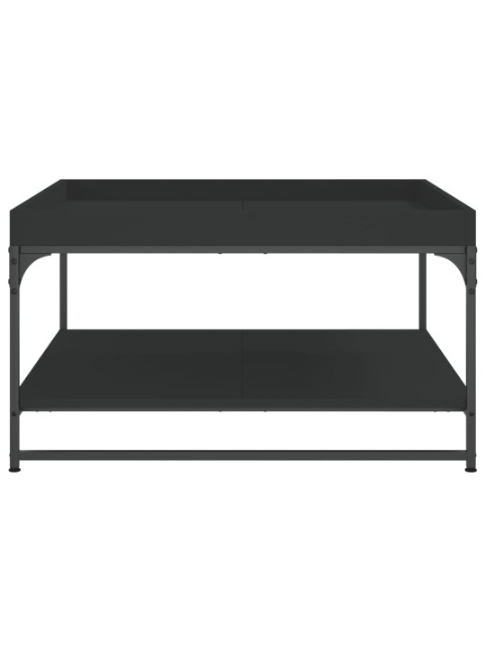 Konferenční stolek černý 80x80x45 cm kompozitní dřevo a železo