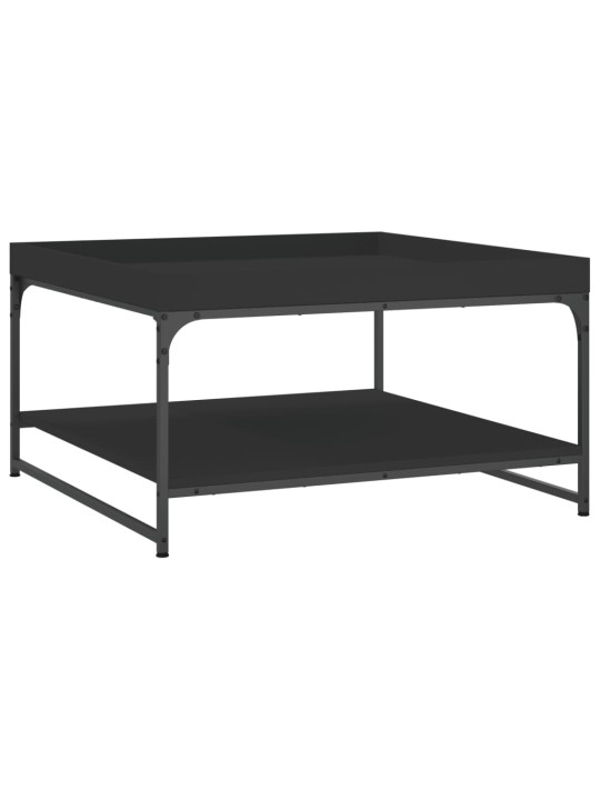 Konferenční stolek černý 80x80x45 cm kompozitní dřevo a železo