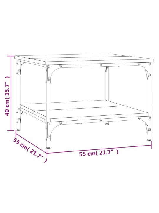 Konferenční stolek kouřový dub 55 x 55 x 40 cm kompozitní dřevo