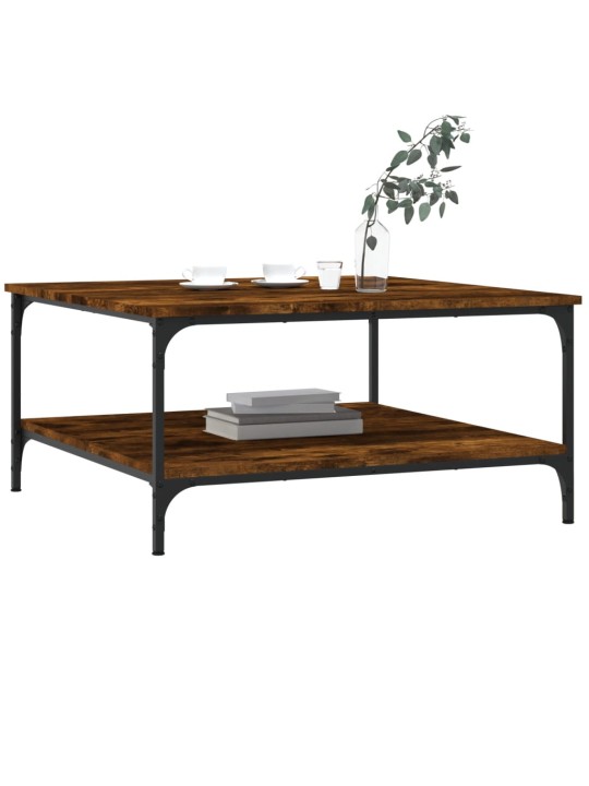 Konferenční stolek kouřový dub 80 x 80 x 40 cm kompozitní dřevo