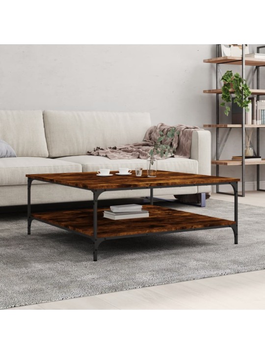 Konferenční stolek kouřový dub 100x100x40 cm kompozitní dřevo