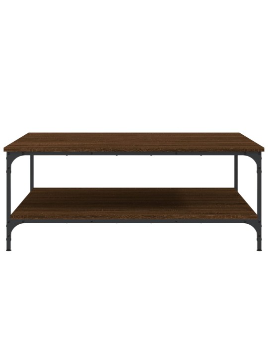 Konferenční stolek hnědý dub 100 x 100 x 40 cm kompozitní dřevo