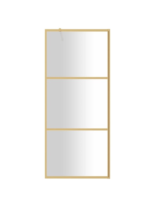 Zástěna do průchozí sprchy čiré ESG sklo zlatá 80 x 195 cm