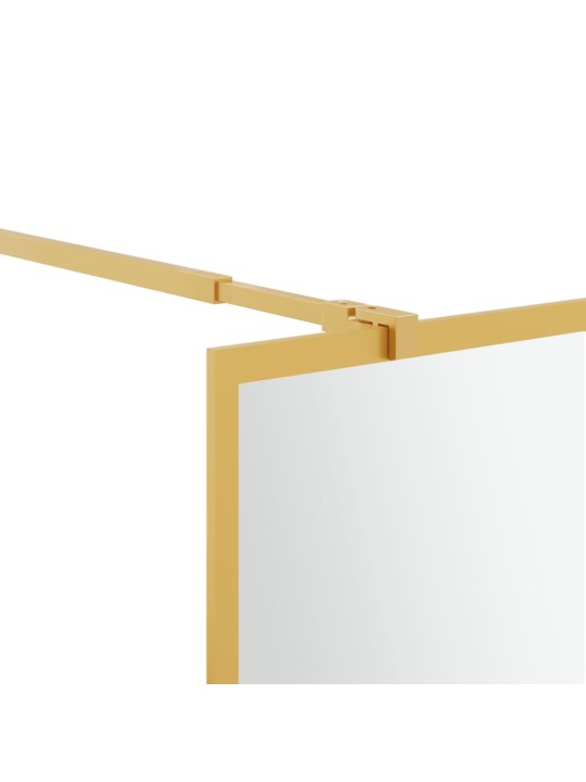 Zástěna do průchozí sprchy čiré ESG sklo zlatá 80 x 195 cm
