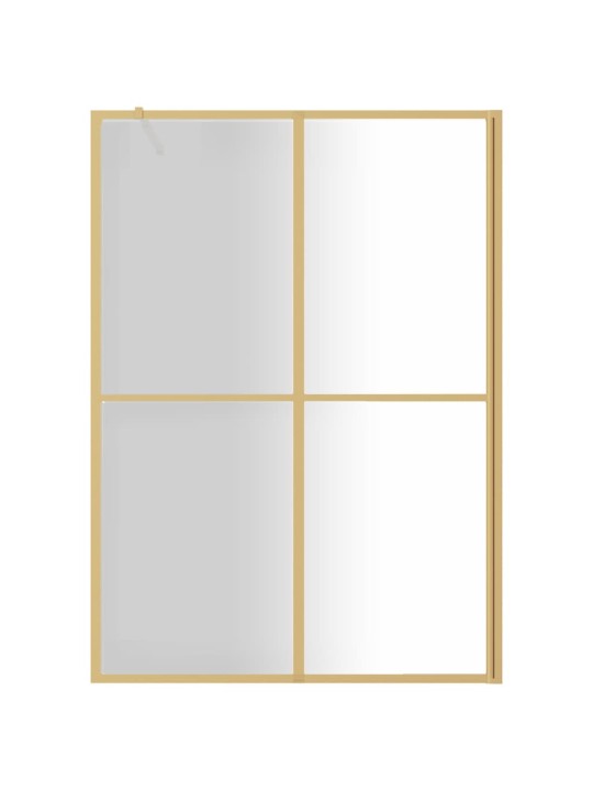Zástěna do průchozí sprchy čiré ESG sklo zlatá 140 x 195 cm