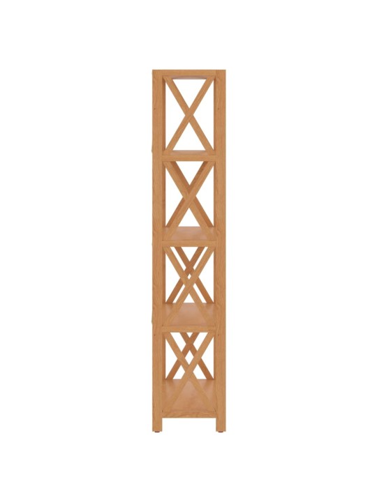 5patrový regál 80 x 30 x 146 cm masivní dubové dřevo