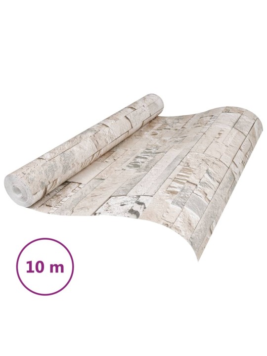 Tapeta 3D vzhled kamene šedá a béžová 10 x 0,53 m vliesová