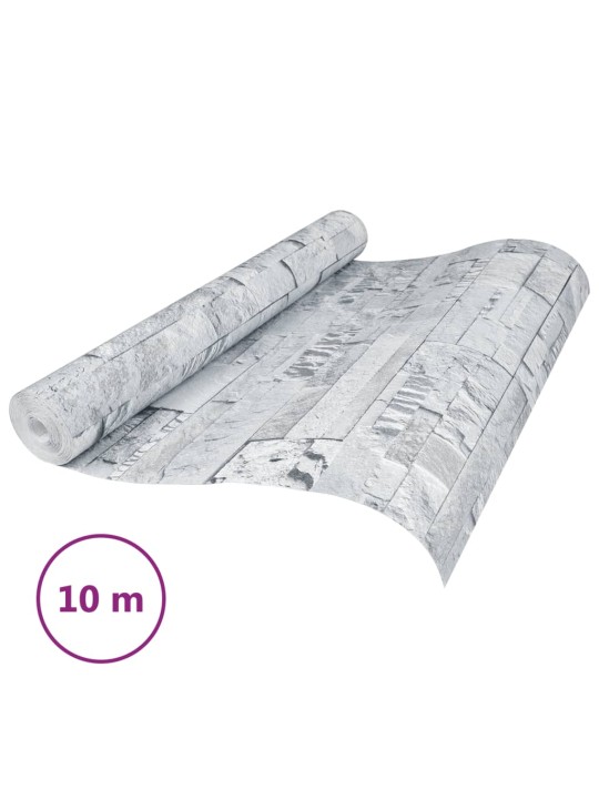 Tapeta 3D vzhled kamene světle šedá 10 x 0,53 m vliesová