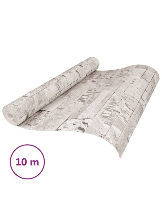 Tapeta 3D vzhled kamene krémová 10 x 0,53 m vliesová