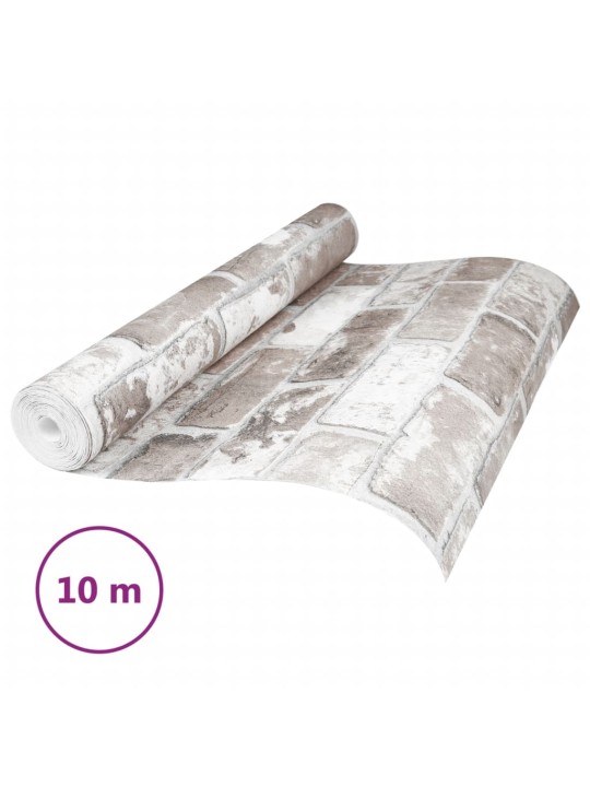 Tapeta 3D vzor cihel šedá 10 x 0,53 m vliesová