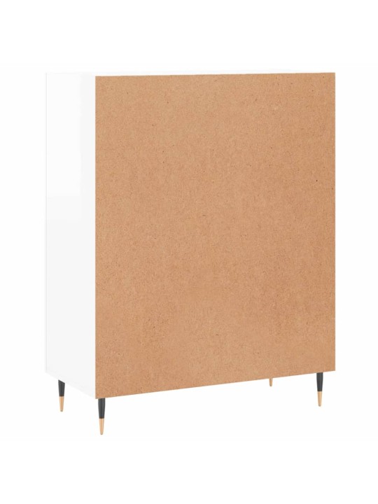 Příborník bílý s vysokým leskem 69,5x34x90 cm kompozitní dřevo