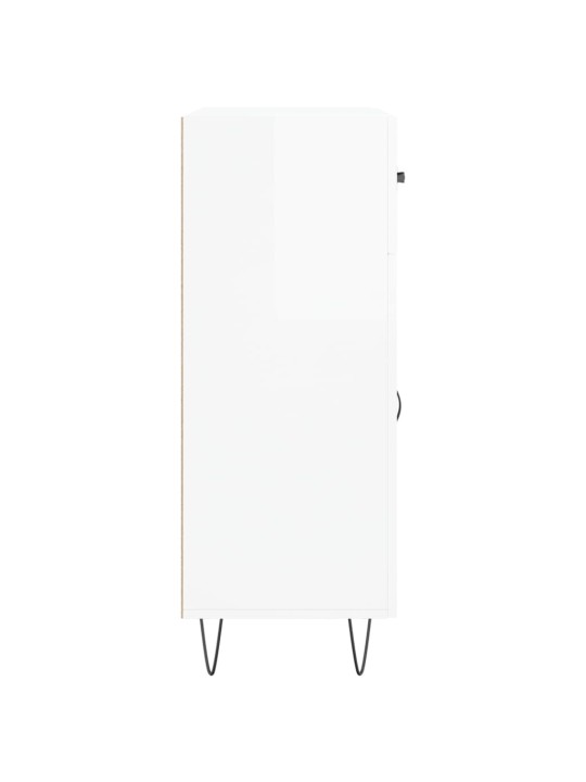 Příborník bílý s vysokým leskem 69,5x34x90 cm kompozitní dřevo