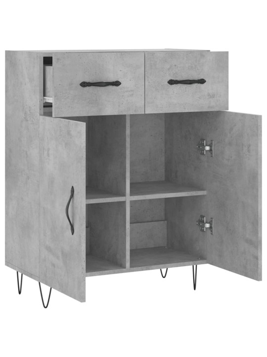 Příborník betonově šedý 69,5 x 34 x 90 cm kompozitní dřevo