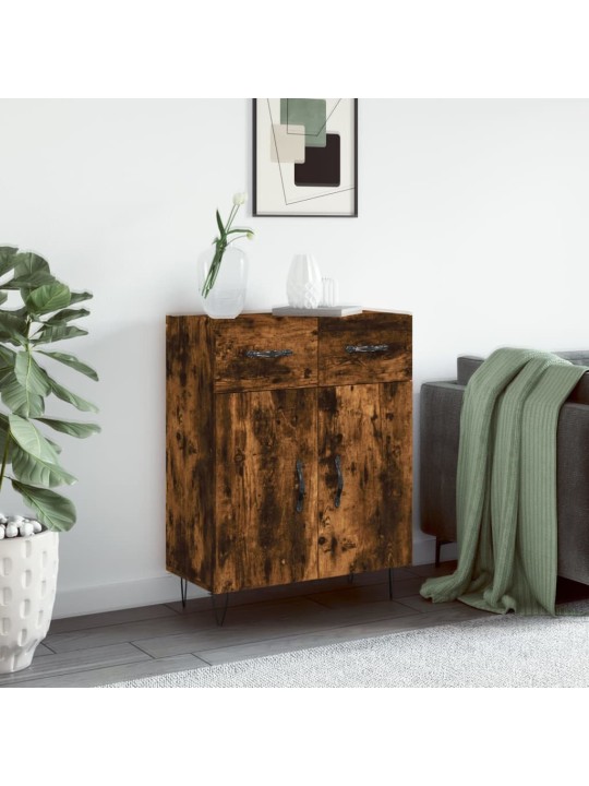 Příborník kouřový dub 69,5 x 34 x 90 cm kompozitní dřevo
