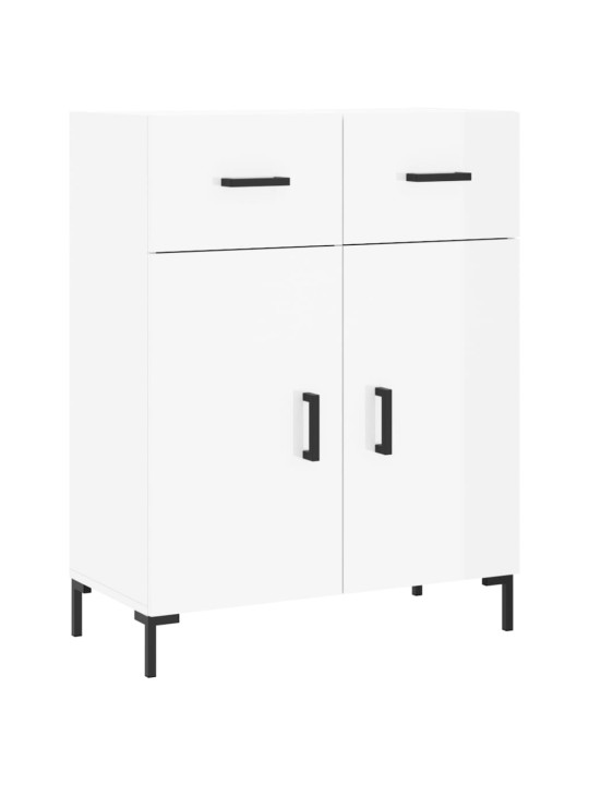 Příborník bílý s vysokým leskem 69,5x34x90 cm kompozitní dřevo